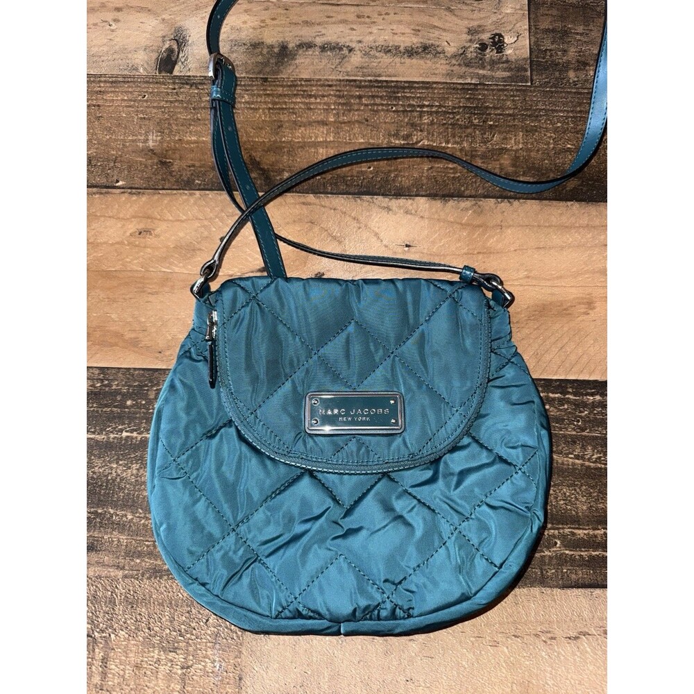 Marc By Marc Jacobs Women's Quilted Blue Crossbody Travel Bag Purse